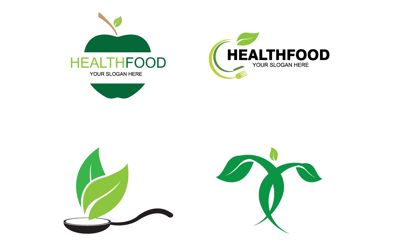 Health food logo template element v10