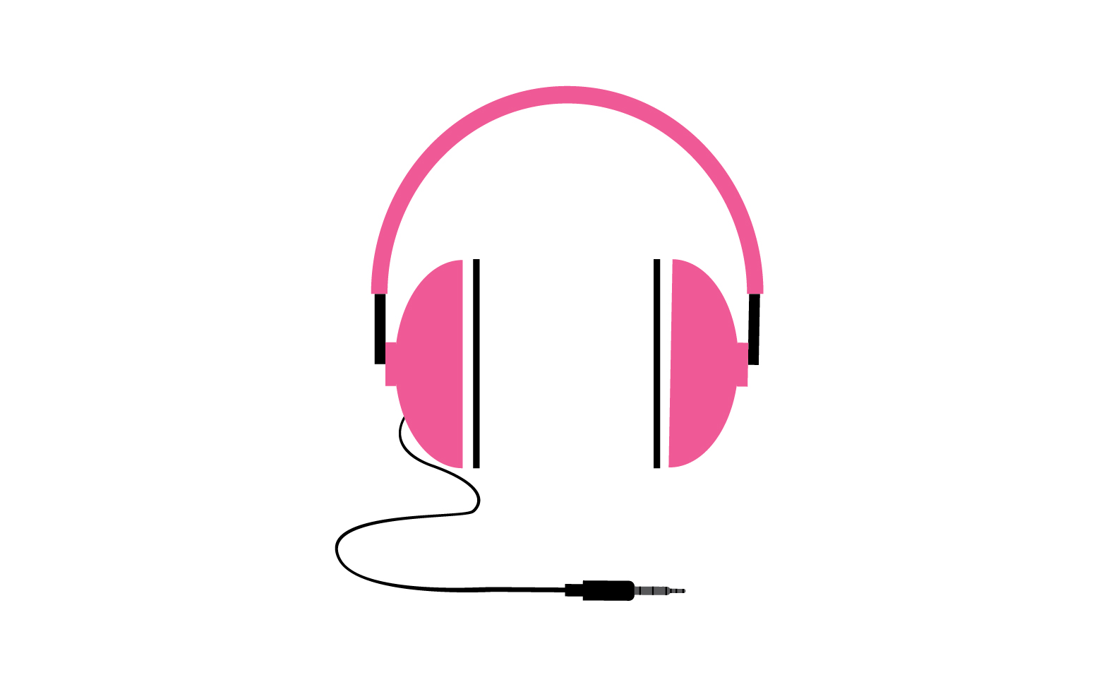 Headphone music podcast logo vector v58