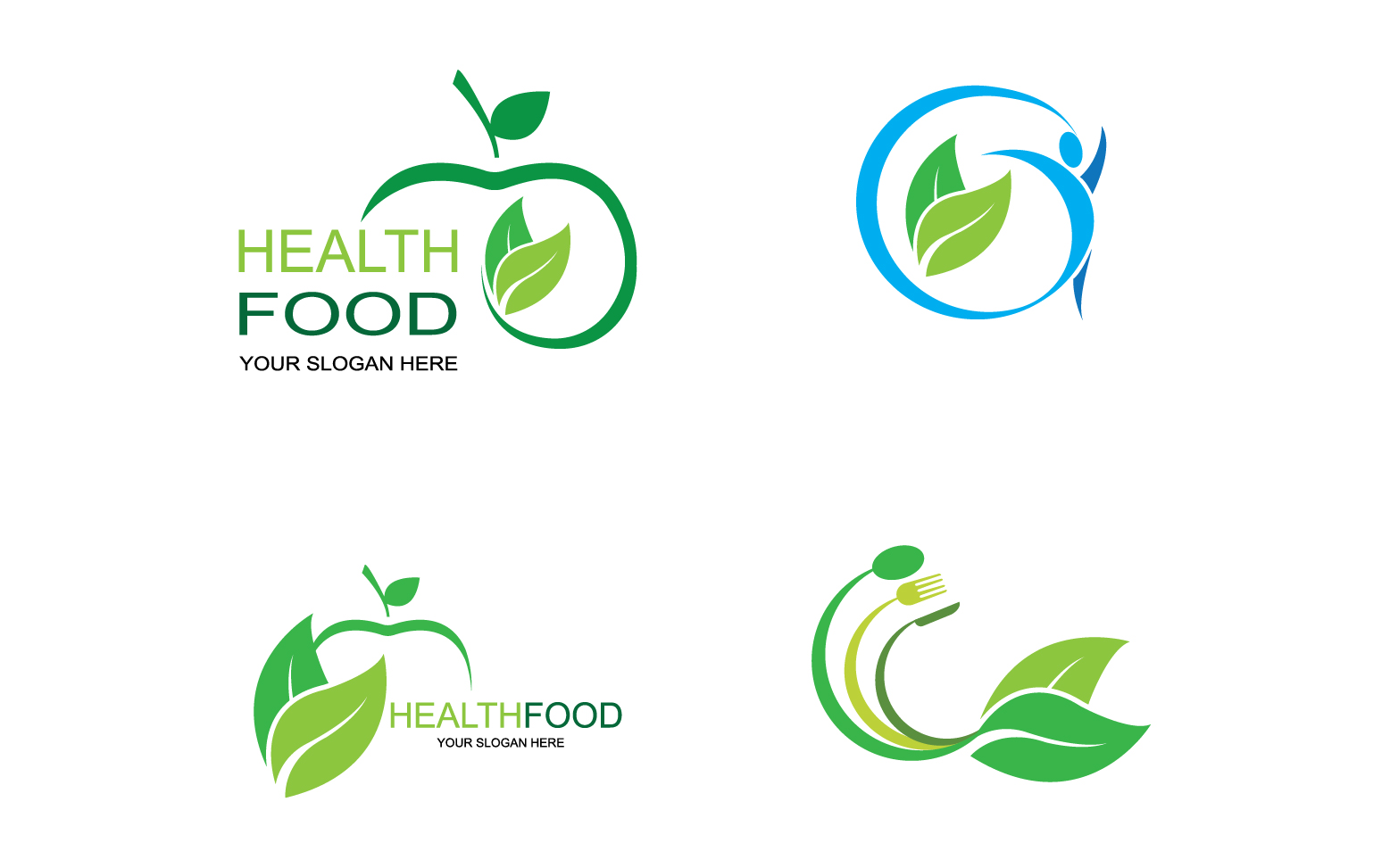 Health food logo template element v8