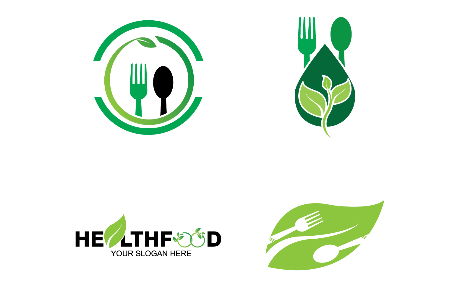 Health food logo template element v12