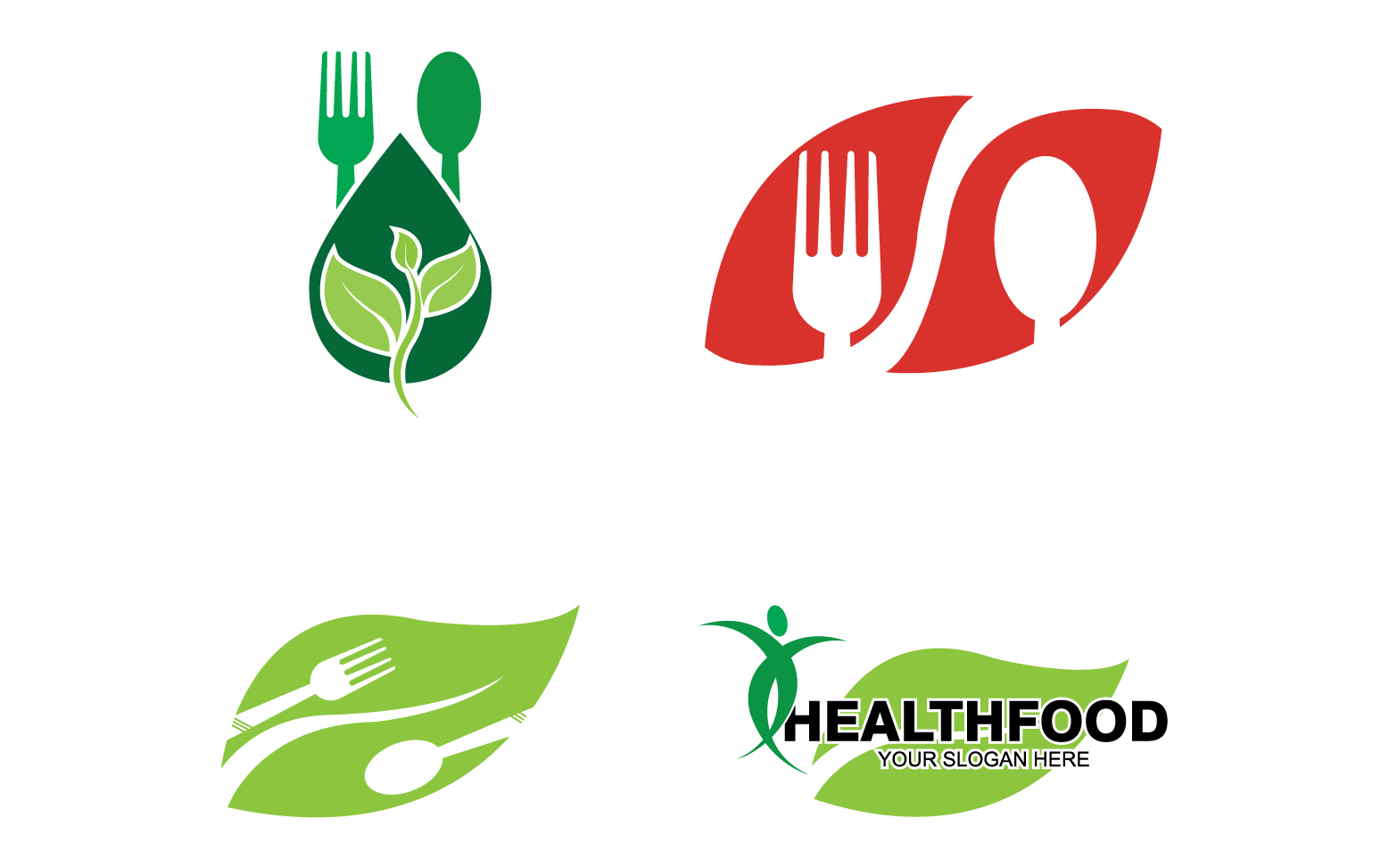 Health food logo template element v13