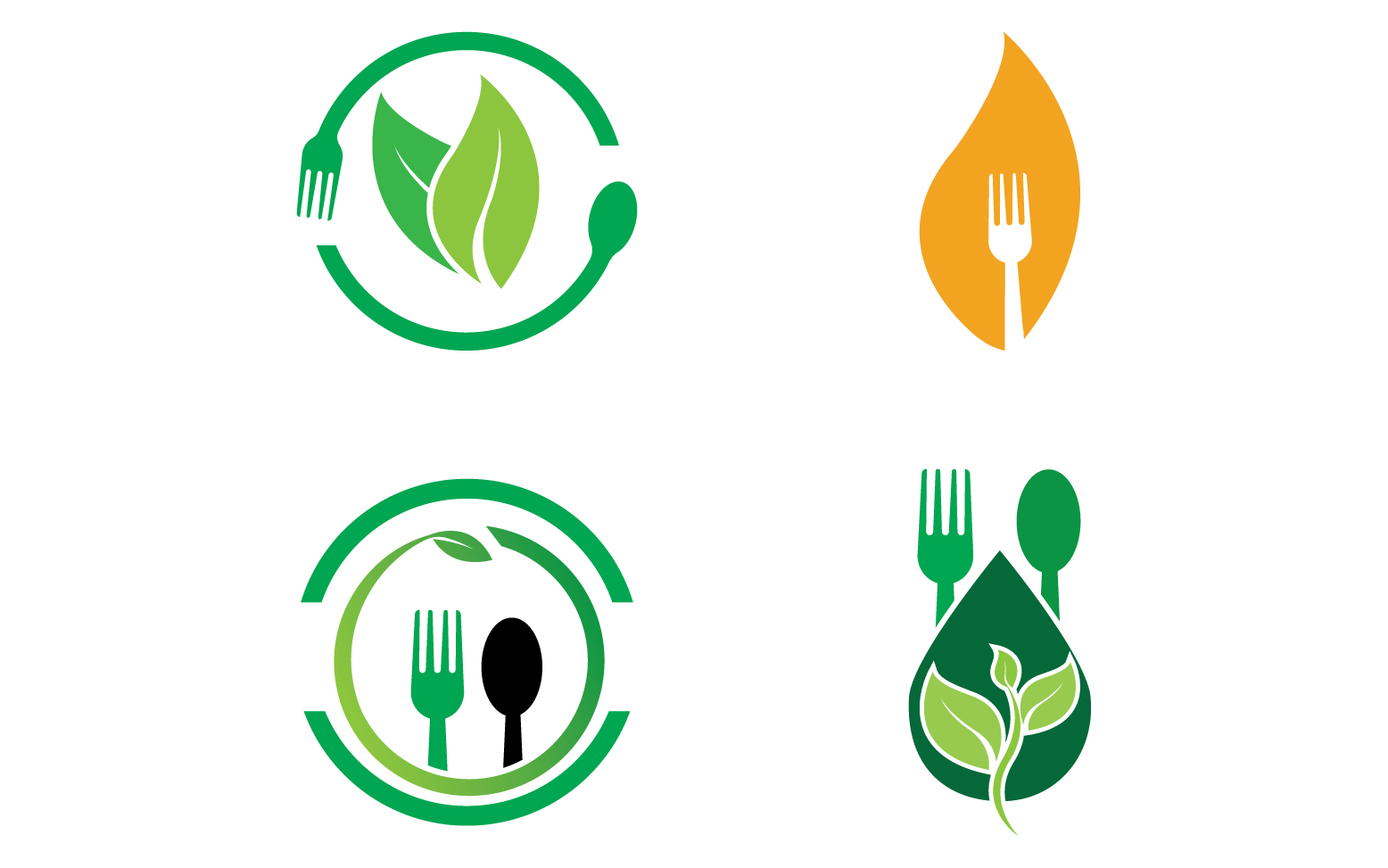 Health food logo template element v28