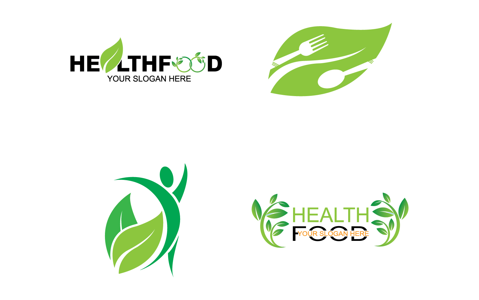 Health food logo template element v52