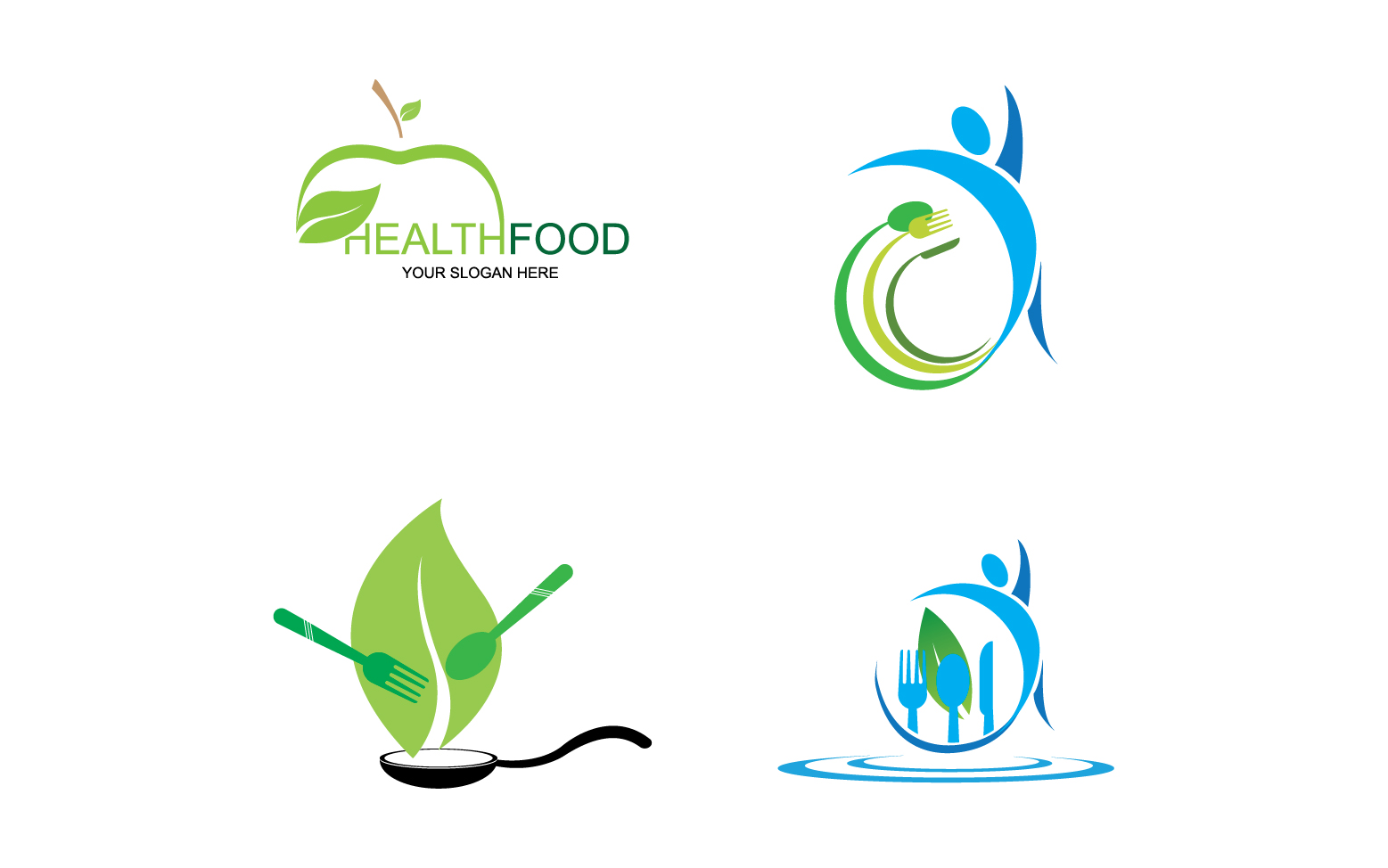 Health food logo template element v56