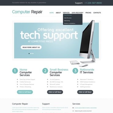 Repair Computer Responsive Website Templates 39257