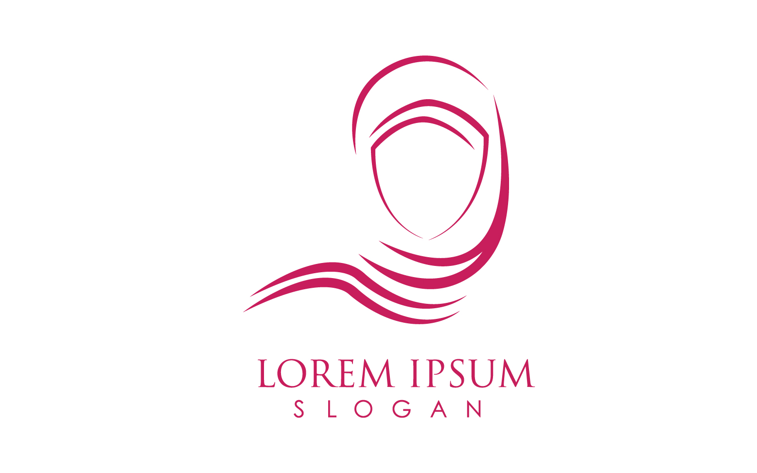 Hijab moeslim icon logo template v16