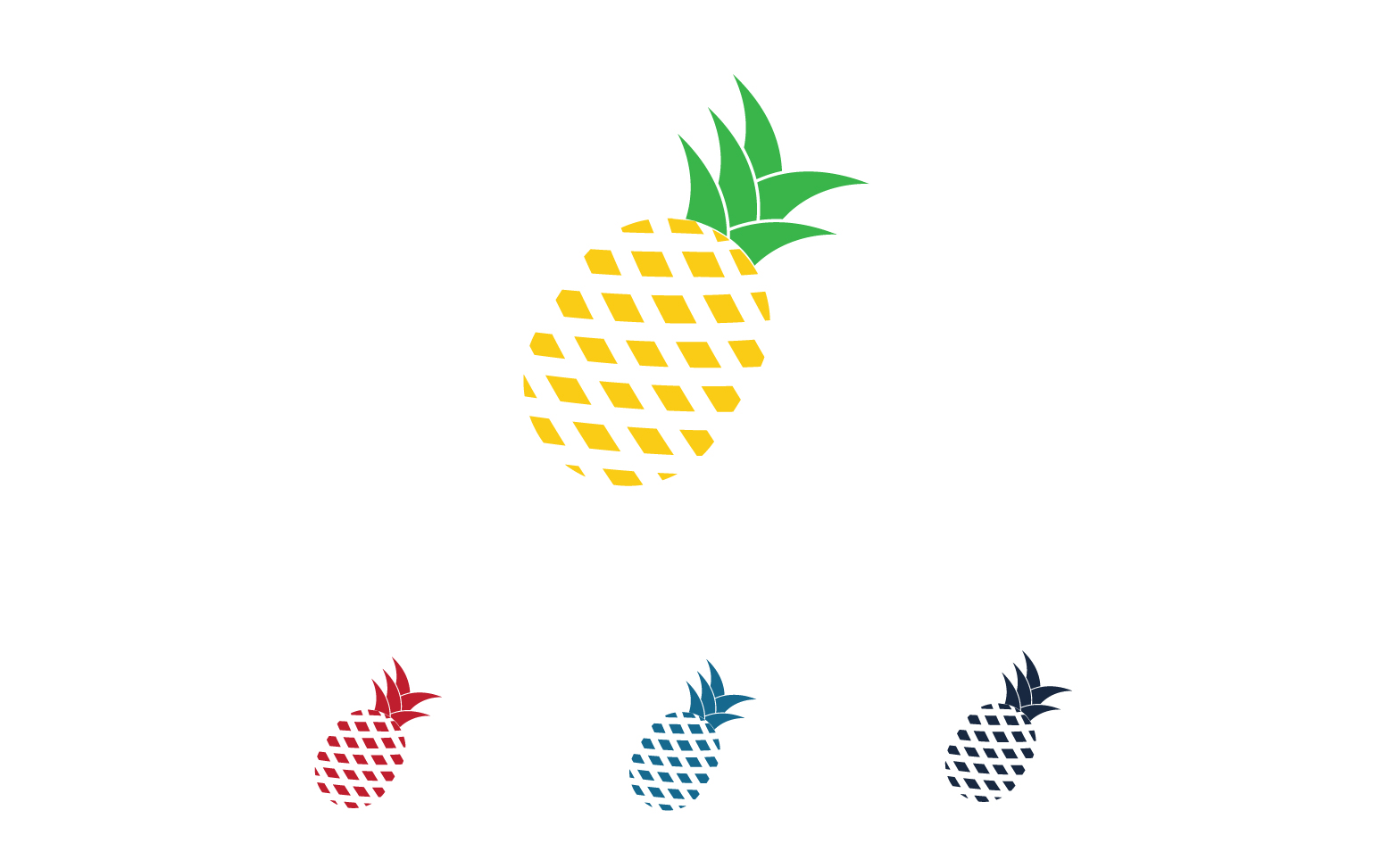 Pineapple fruits logo vector v9