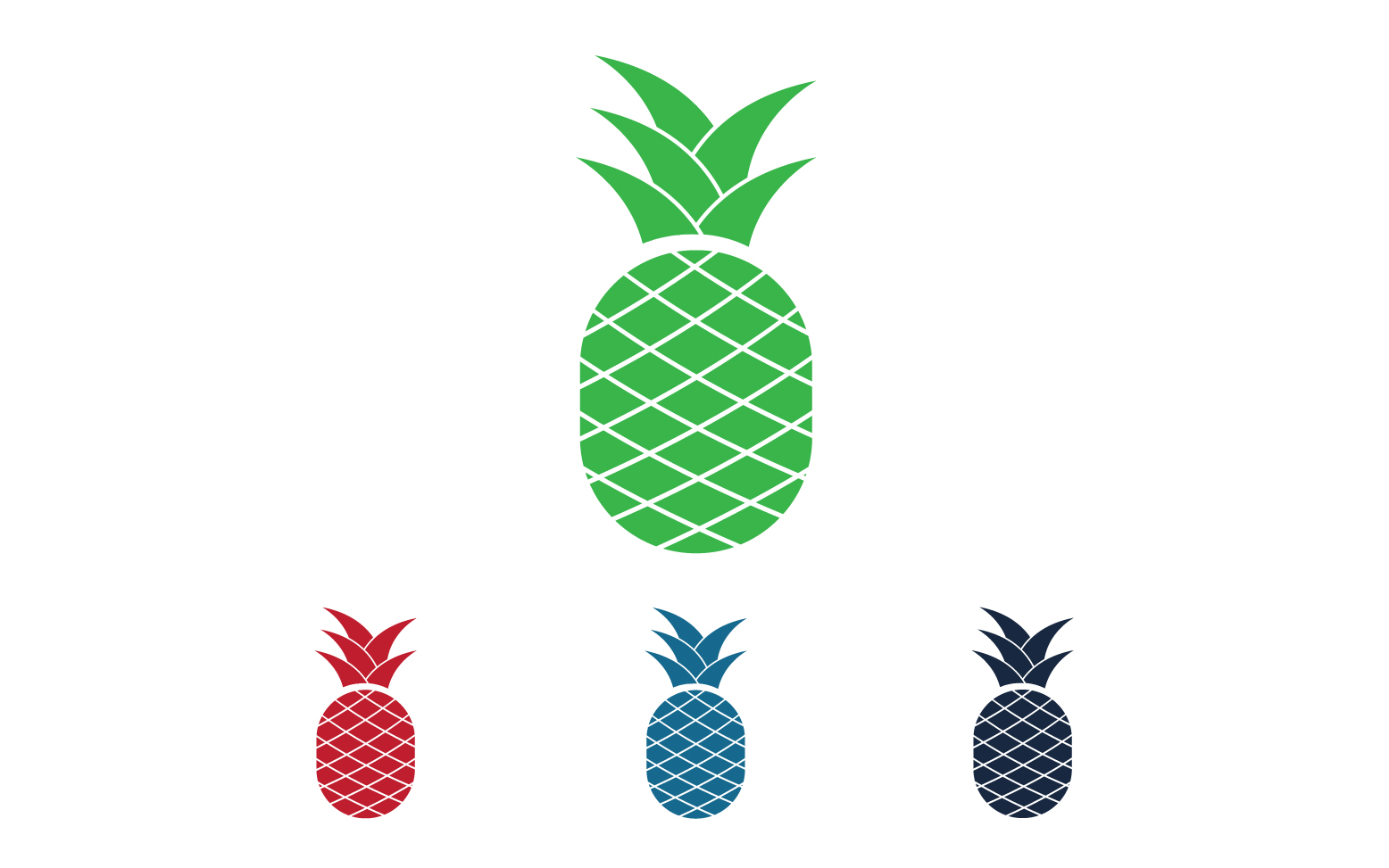 Pineapple fruits logo vector v17