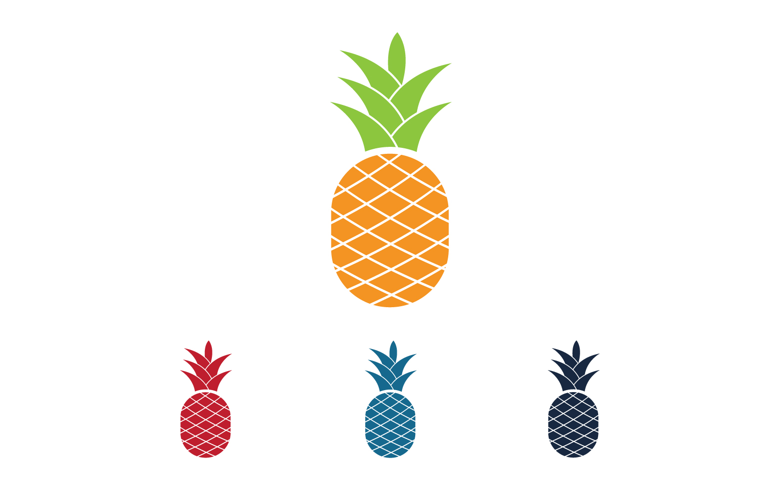 Pineapple fruits logo vector v19