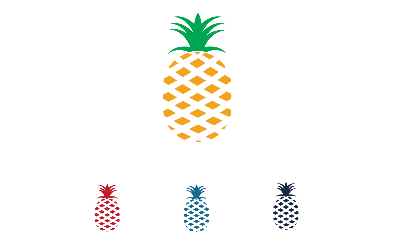 Pineapple fruits logo vector v15