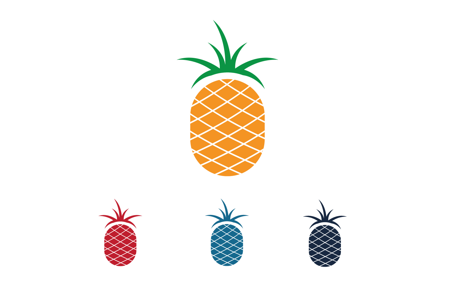 Pineapple fruits logo vector v20