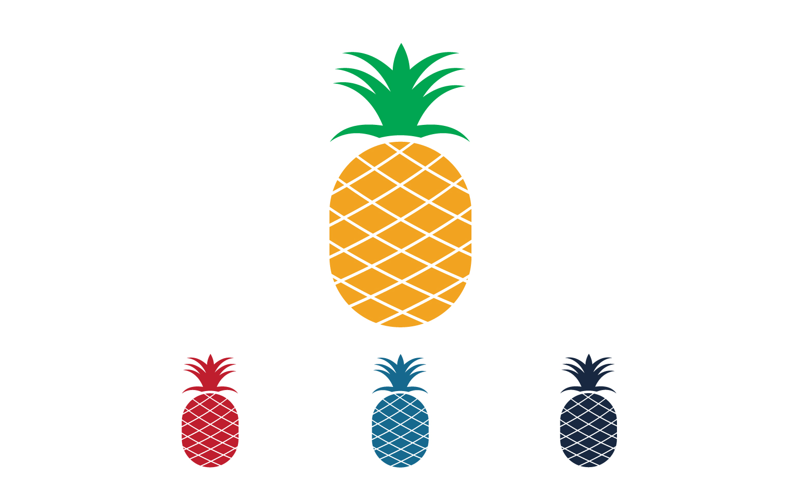 Pineapple fruits logo vector v23