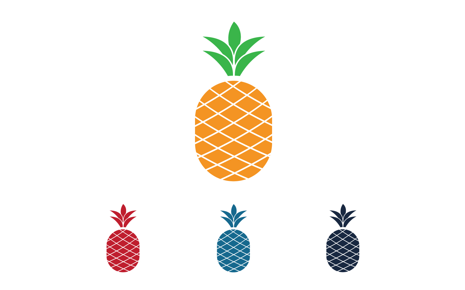 Pineapple fruits logo vector v21