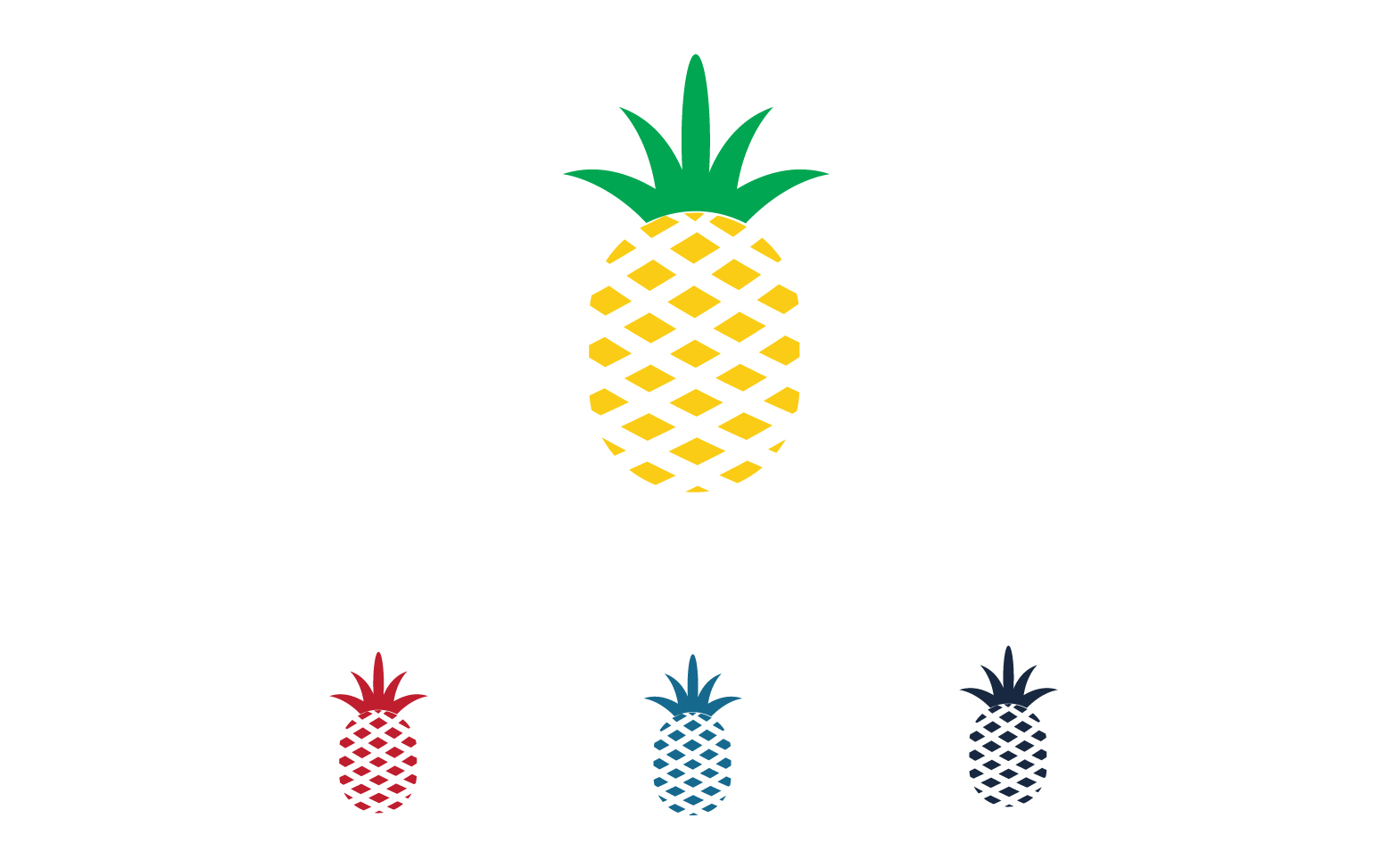 Pineapple fruits logo vector v16
