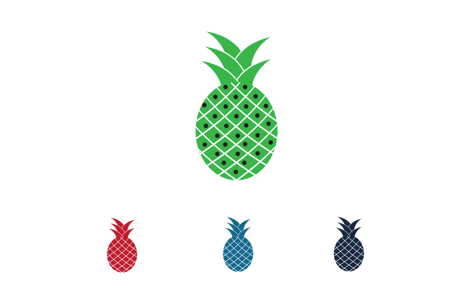 Pineapple fruits logo vector v25