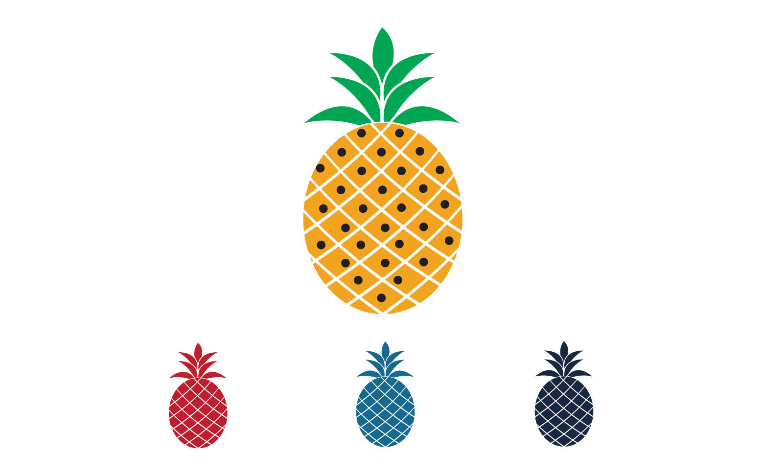 Pineapple fruits logo vector v26