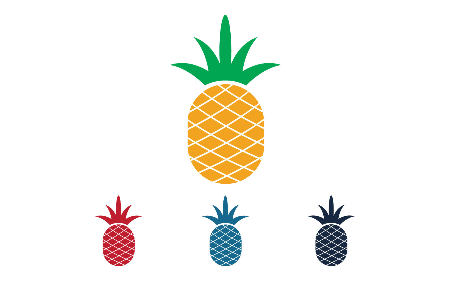 Pineapple fruits logo vector v24