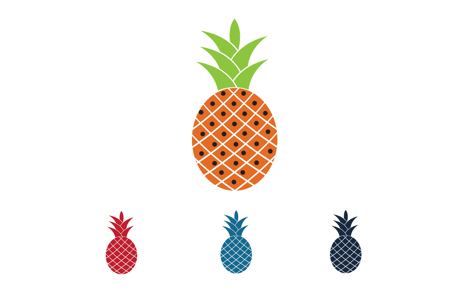 Pineapple fruits logo vector v27