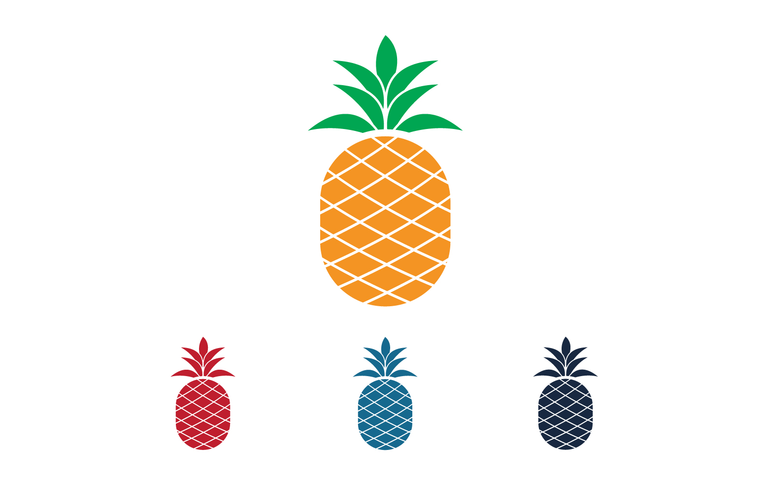 Pineapple fruits logo vector v18