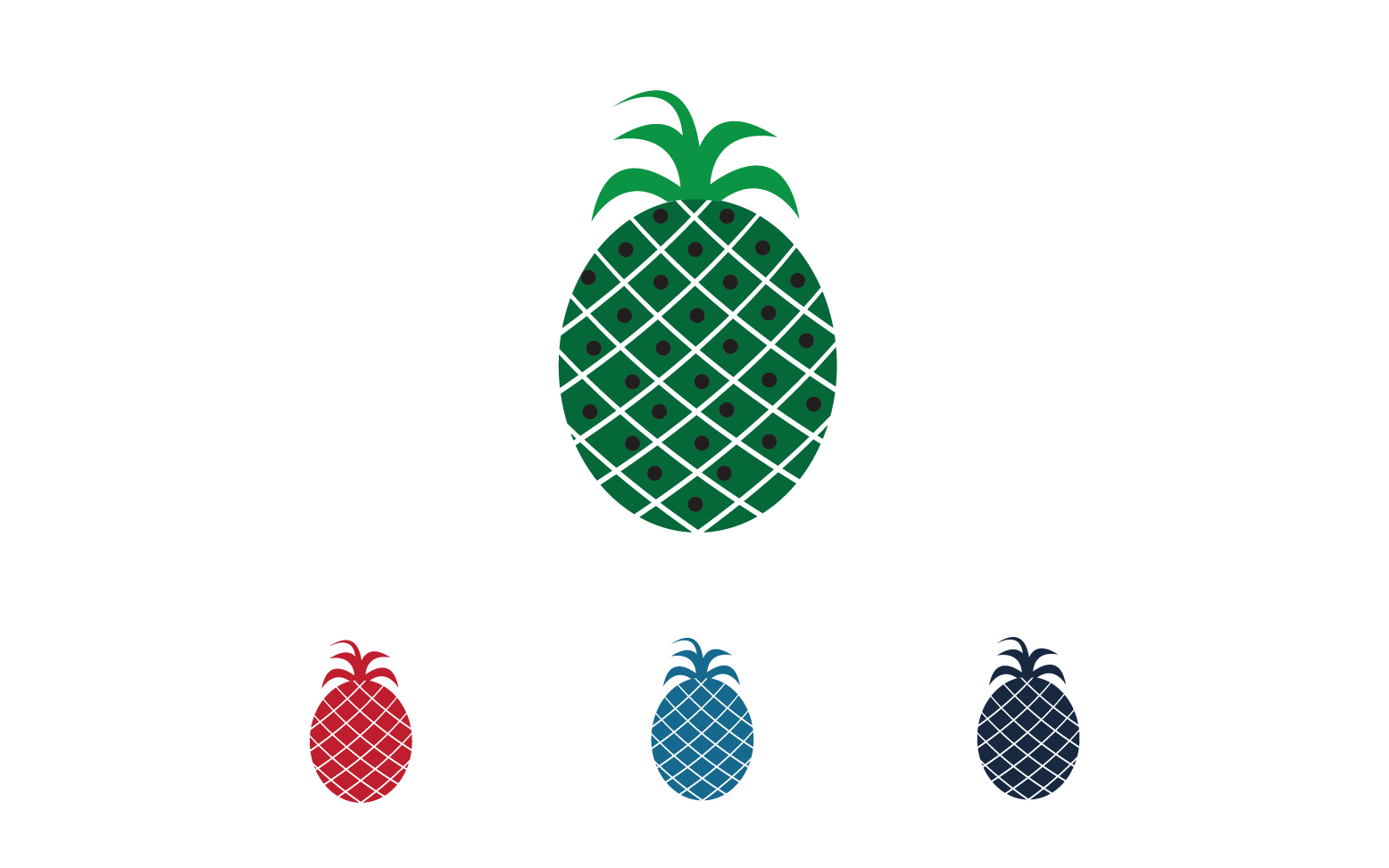 Pineapple fruits logo vector v30