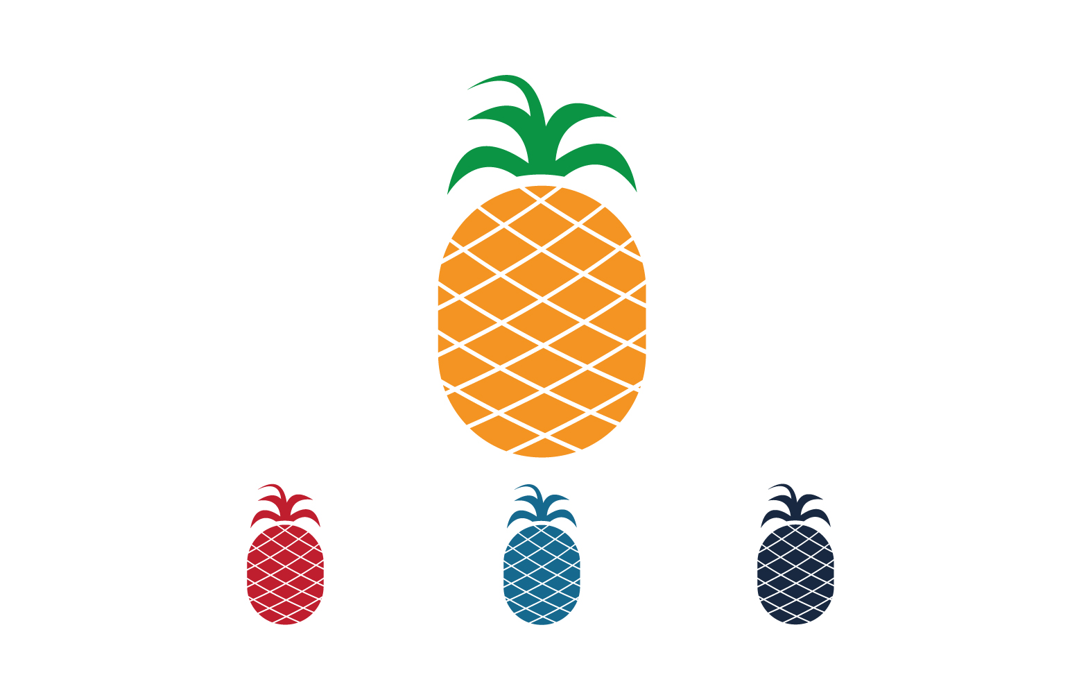 Pineapple fruits logo vector v22