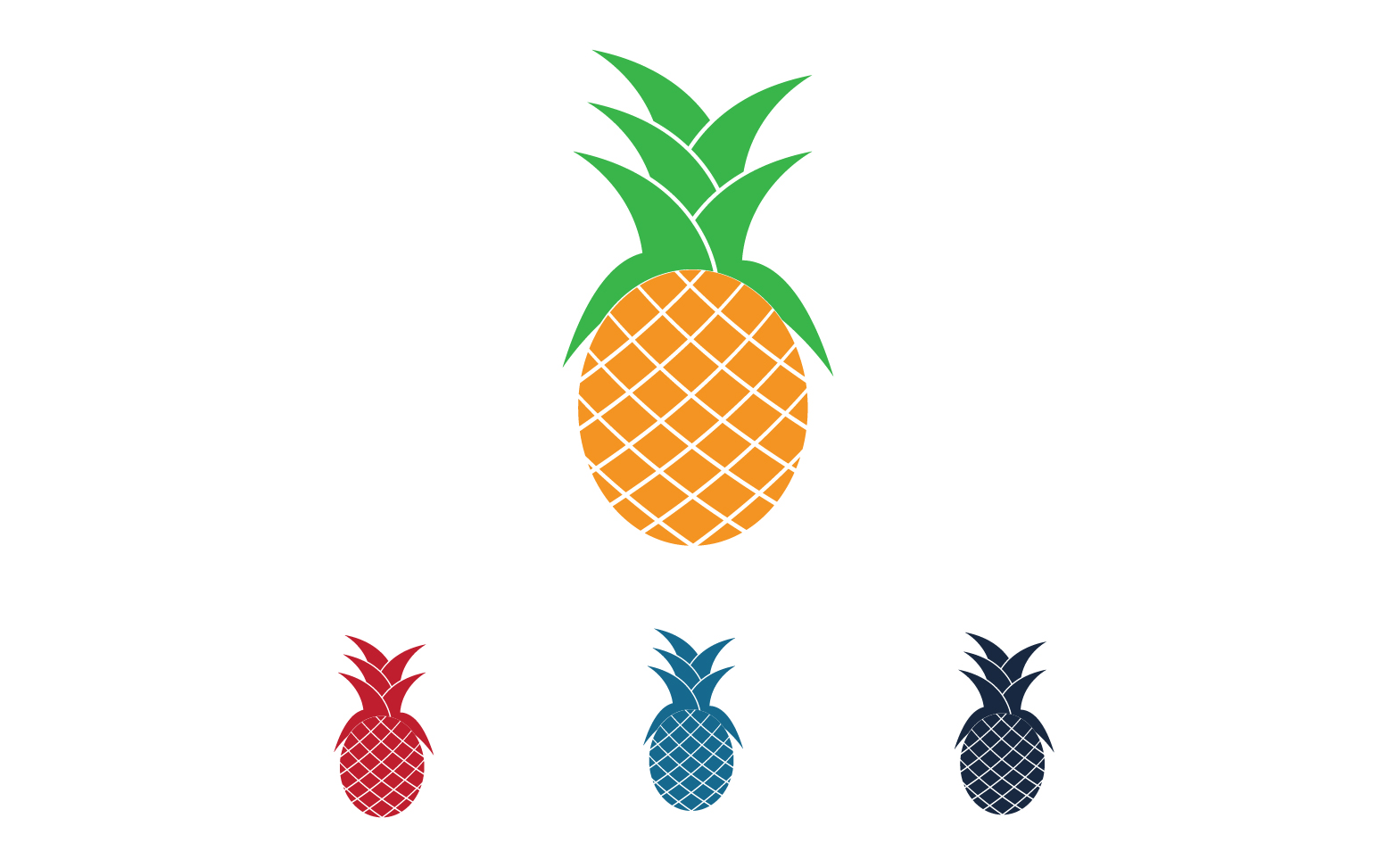 Pineapple fruits logo vector v35