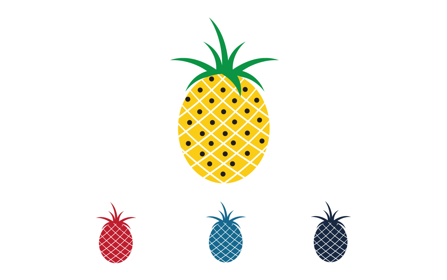 Pineapple fruits logo vector v28