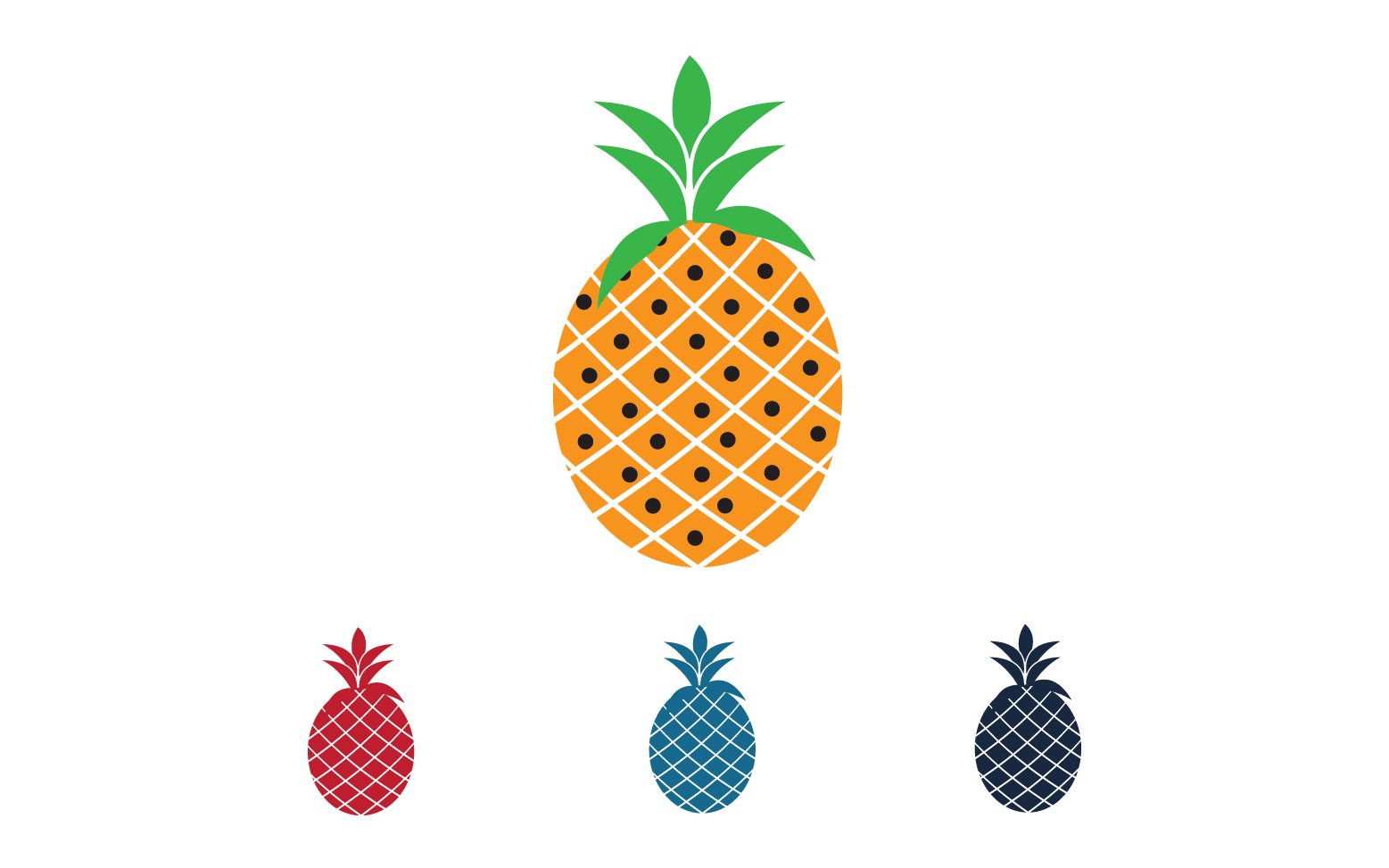 Pineapple fruits logo vector v29