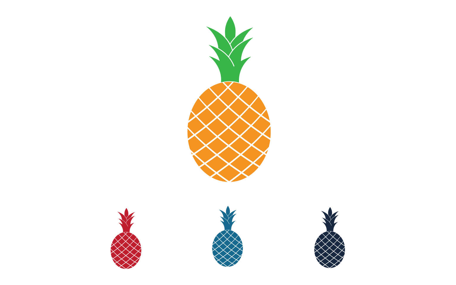 Pineapple fruits logo vector v34