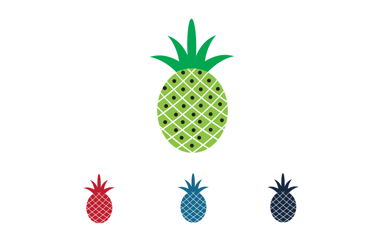 Pineapple fruits logo vector v32