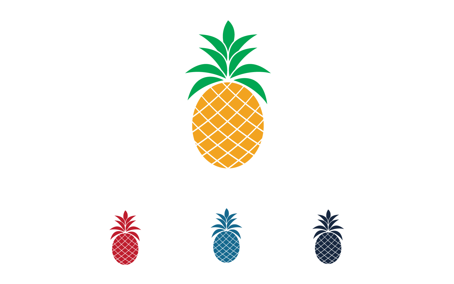 Pineapple fruits logo vector v36