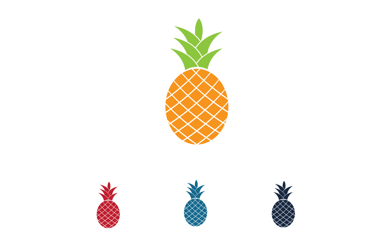 Pineapple fruits logo vector v37