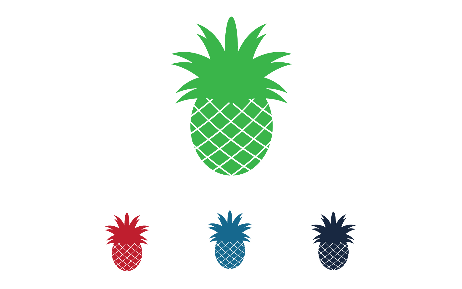 Pineapple fruits logo vector v33