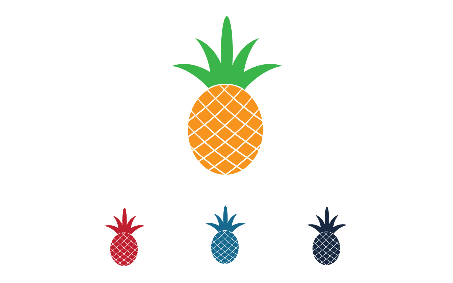 Pineapple fruits logo vector v40