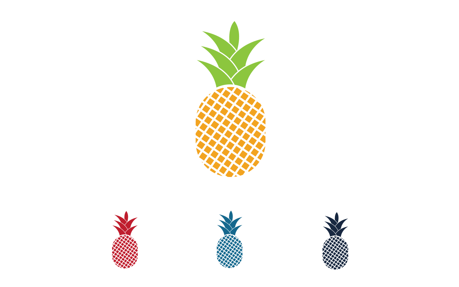 Pineapple fruits logo vector v42