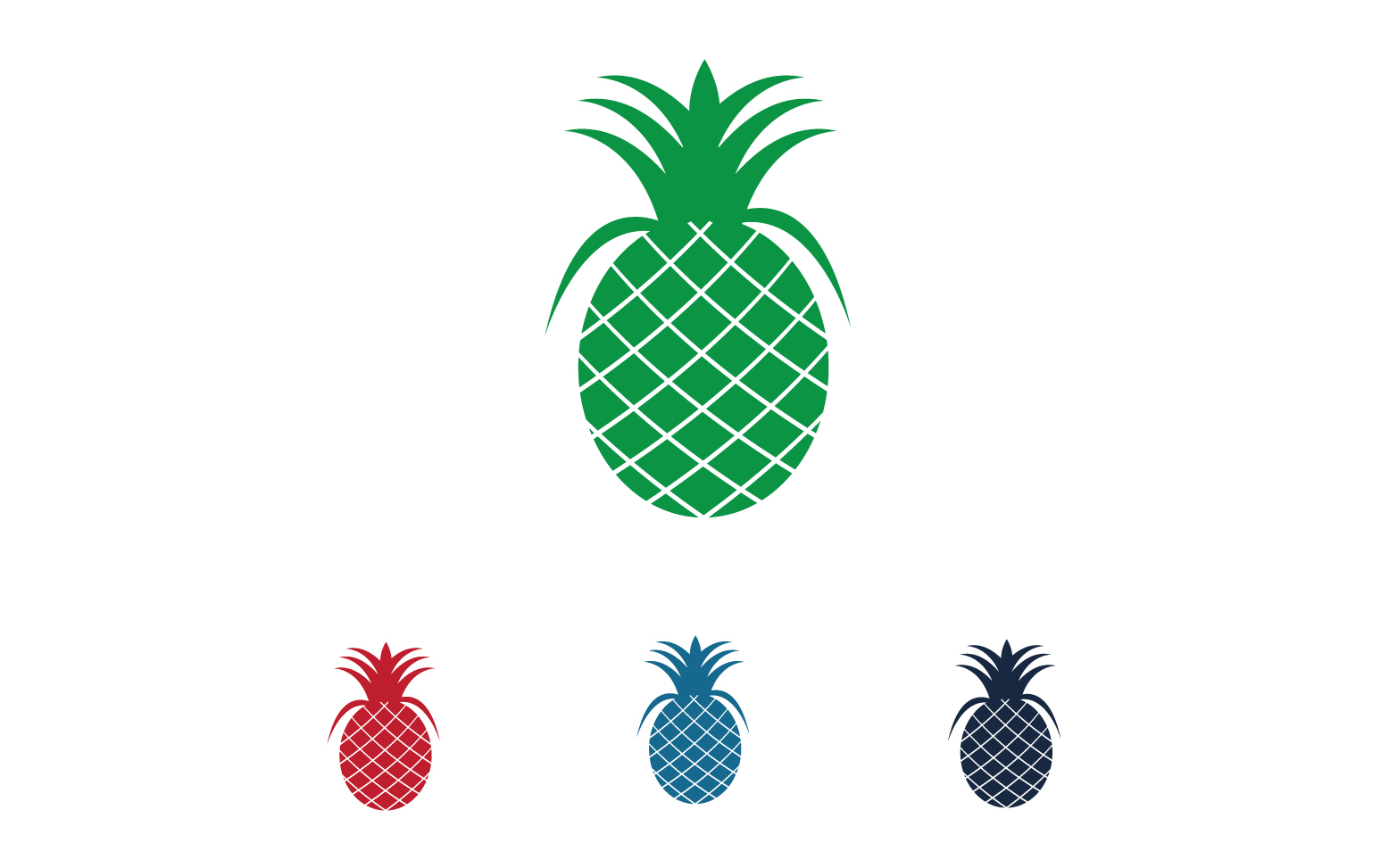 Pineapple fruits logo vector v38
