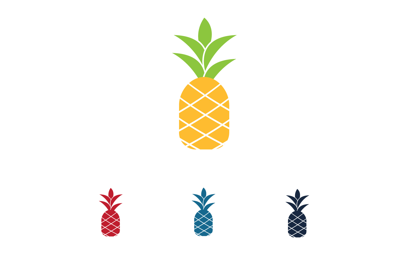 Pineapple fruits logo vector v45
