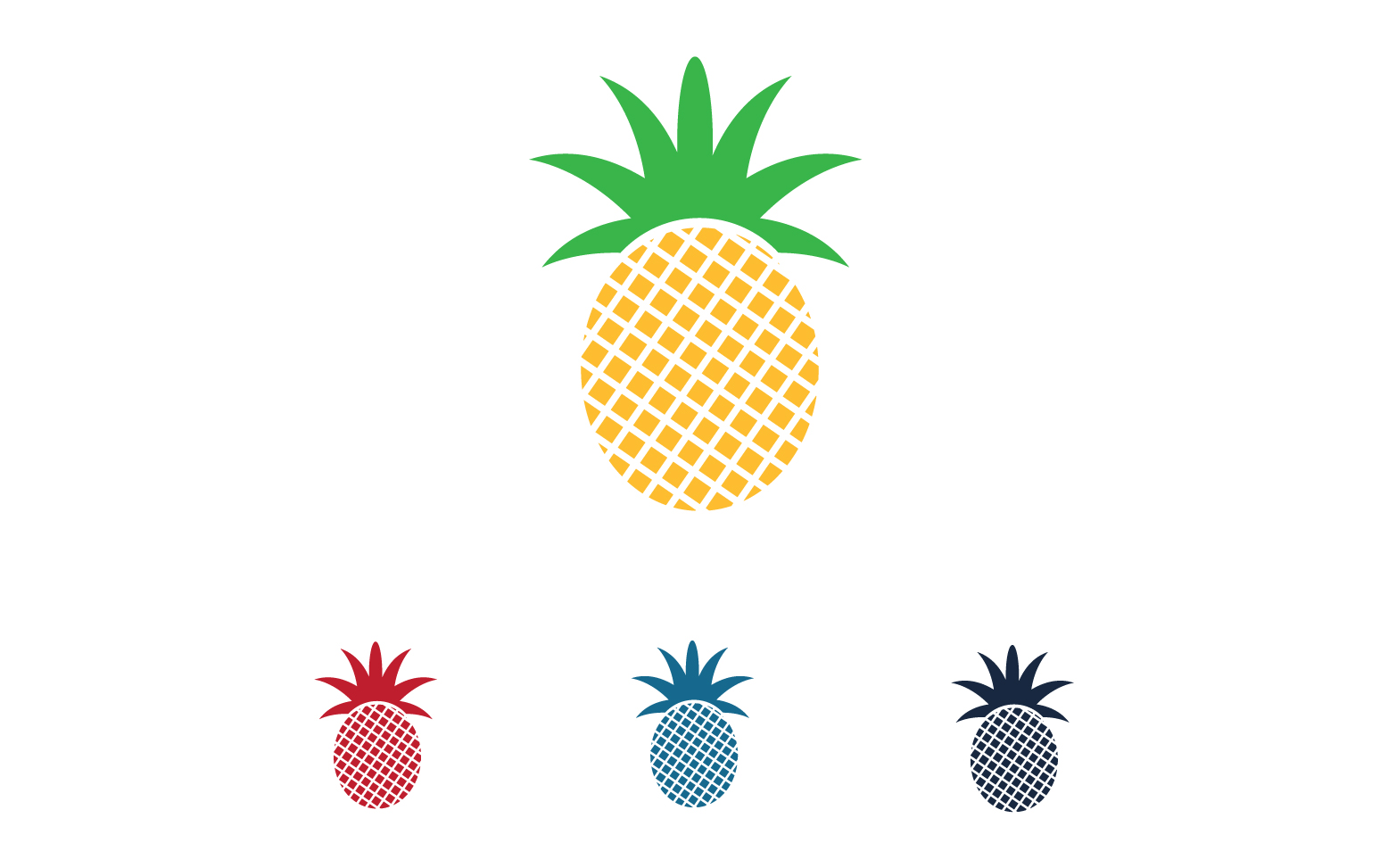 Pineapple fruits logo vector v41