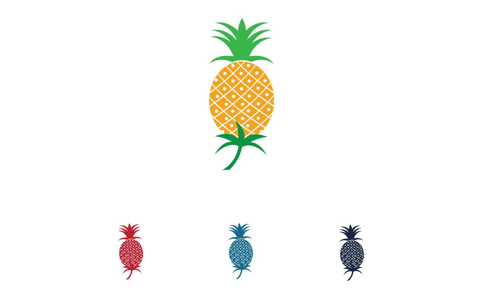Pineapple fruits logo vector v48