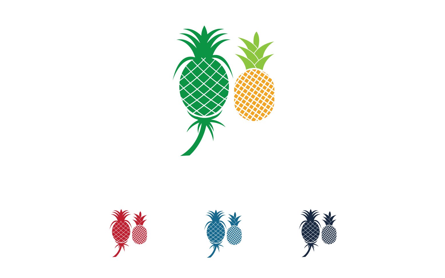 Pineapple fruits logo vector v54