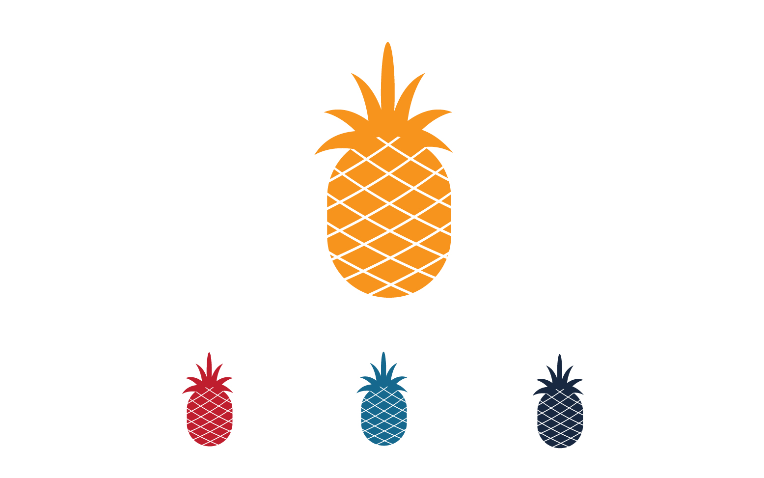 Pineapple fruits logo vector v44
