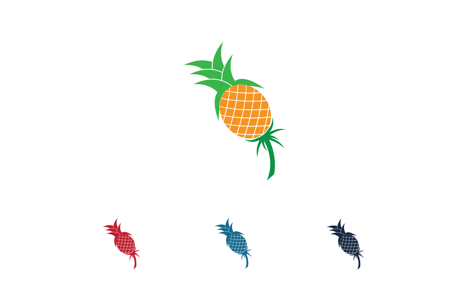 Pineapple fruits logo vector v59