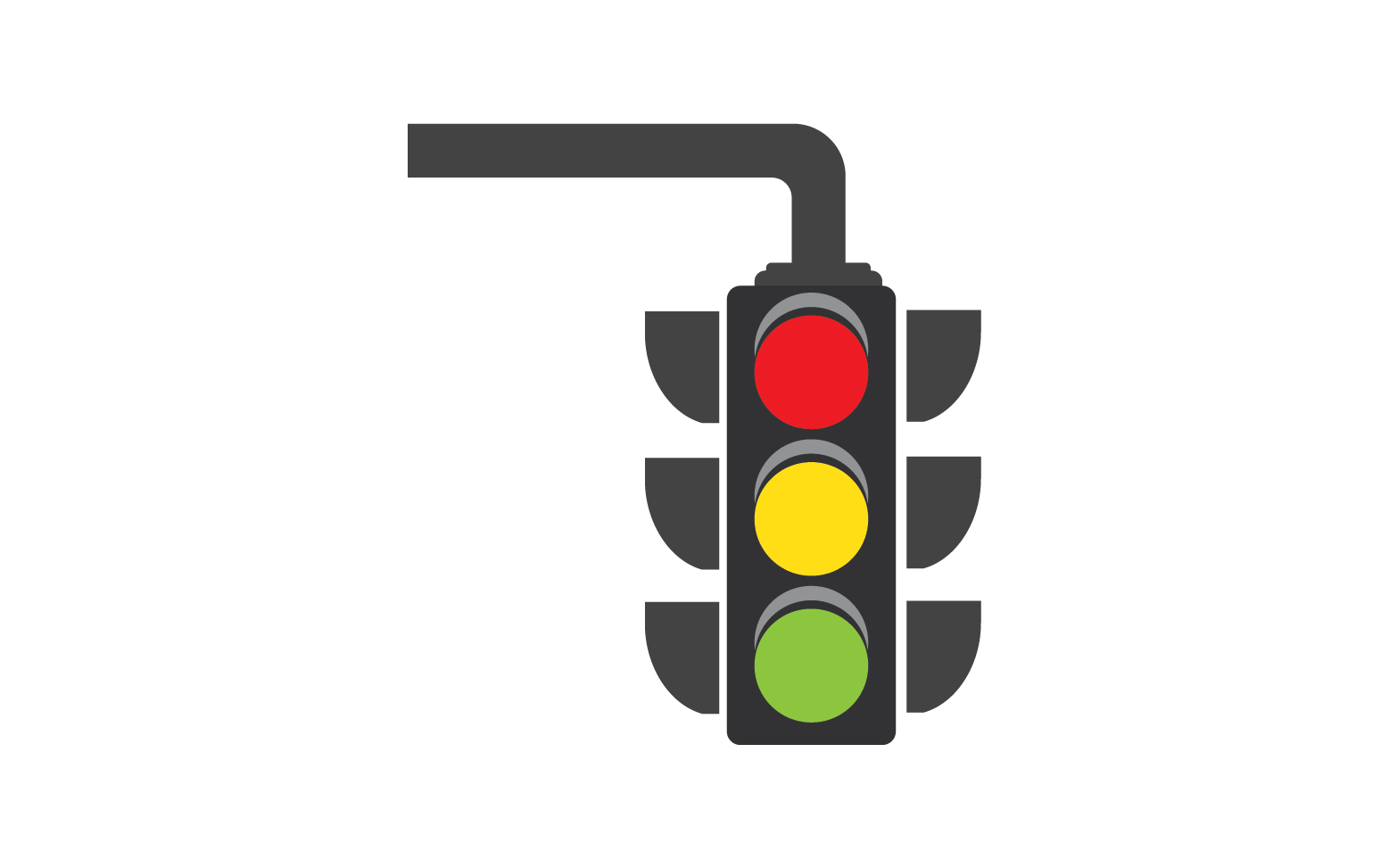 Trafic light icon logo vector template v34