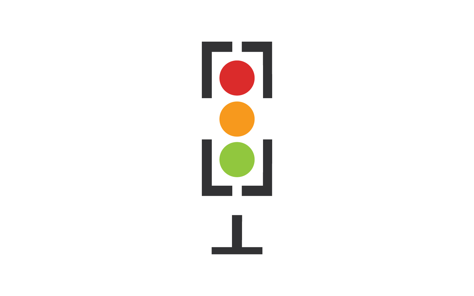Trafic light icon logo vector template v51
