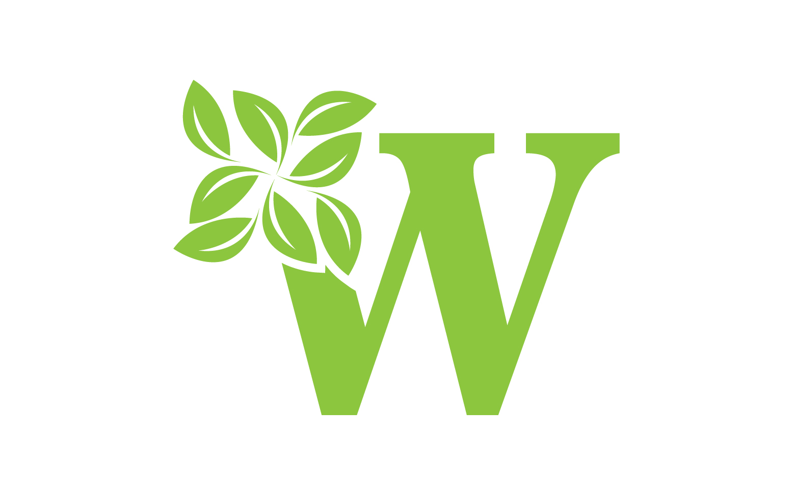 W letter initial company name vector v23