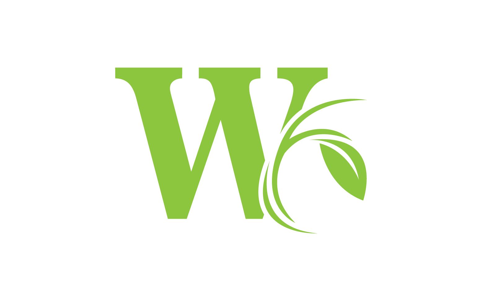 W letter initial company name vector v22