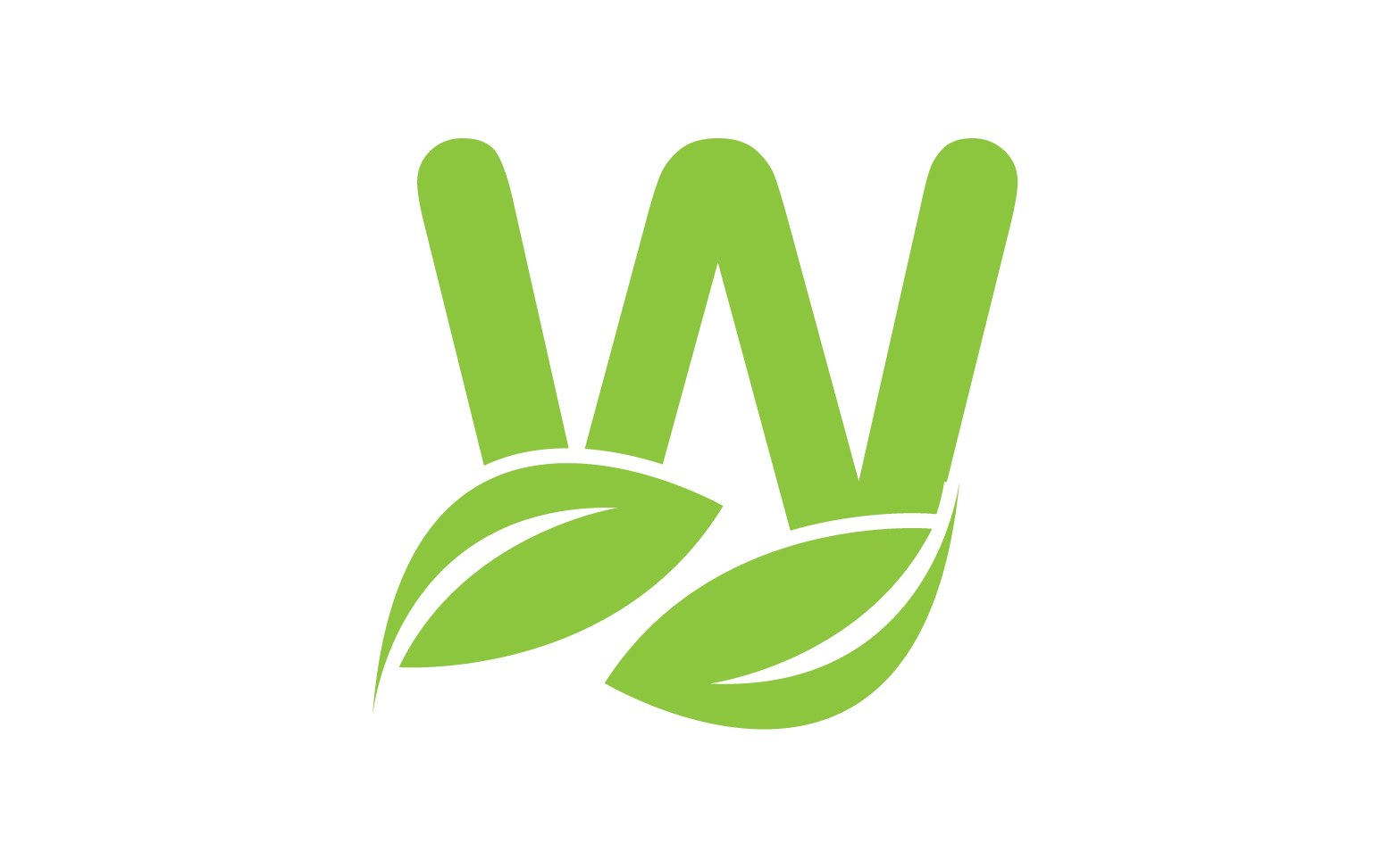 W letter initial company name vector v25