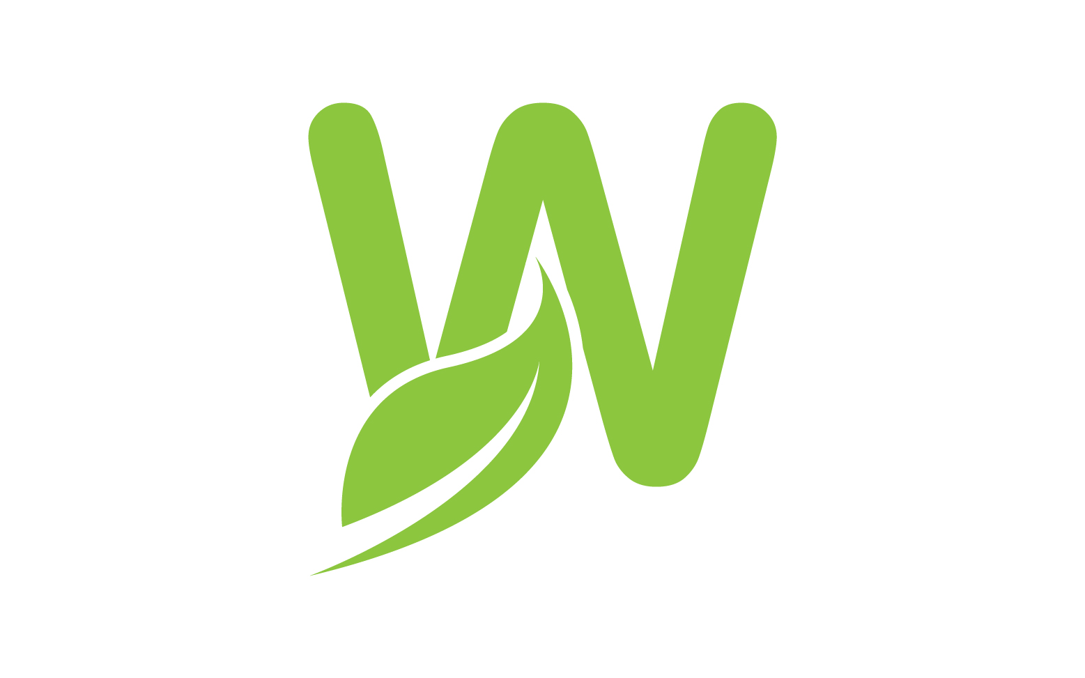 W letter initial company name vector v35