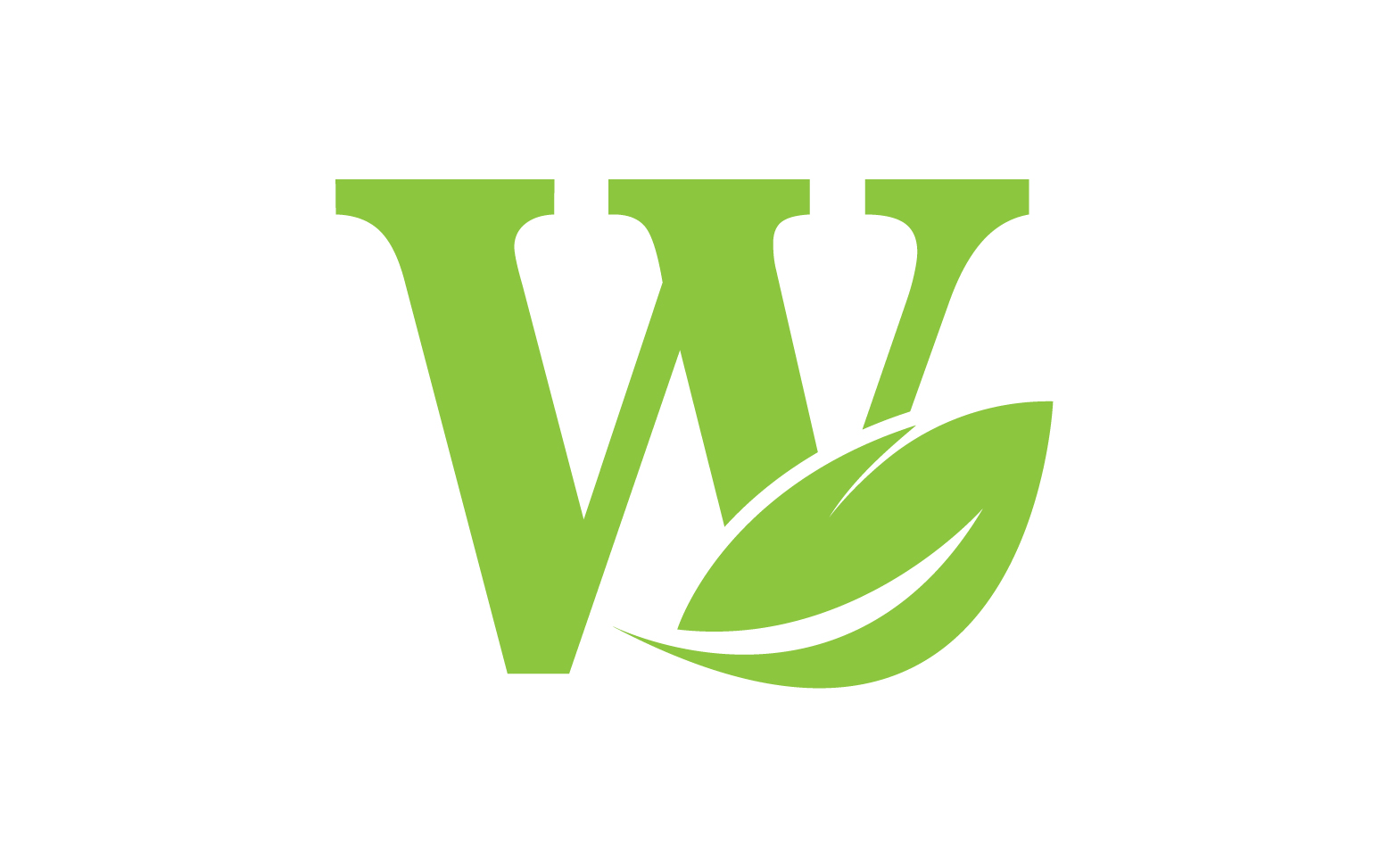 W letter initial company name vector v29