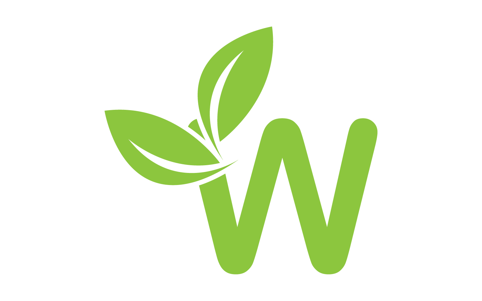 W letter initial company name vector v31